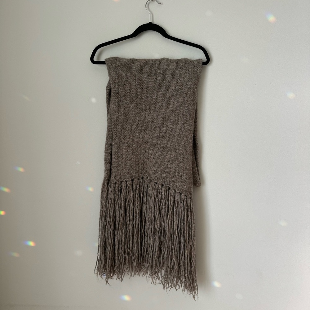 Rogan Oversized Alpaca Wool Linen Scarf Shawl Made in Peru - Picture 10 of 12